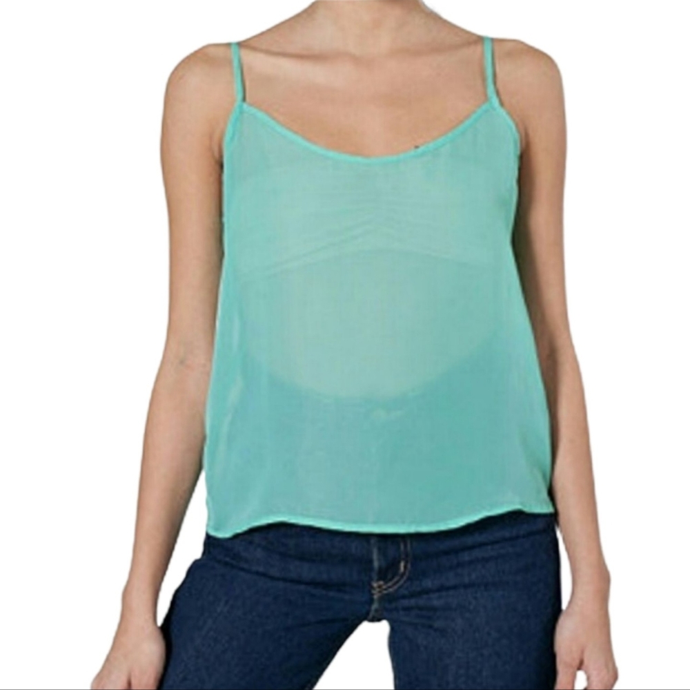 American Apparel Chiffon Lagoon Tank